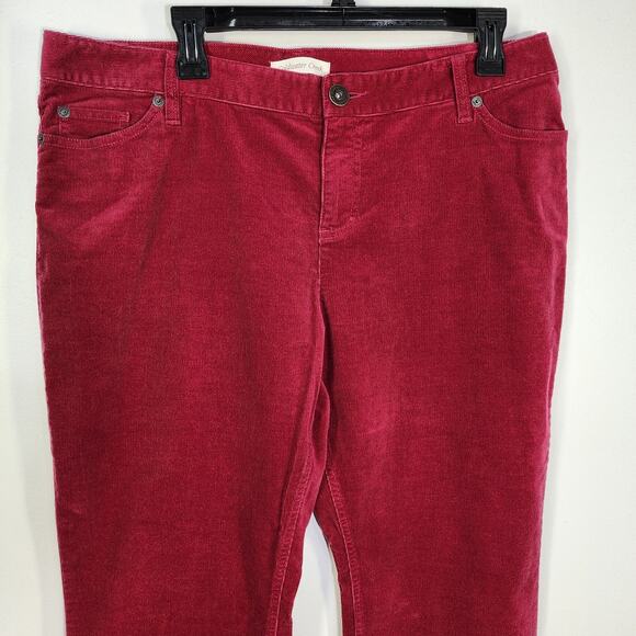 Coldwater Creek Corduroy Jean Boot Cut Women's Size P16 Petite Red Natural NWT - Picture 4 of 10